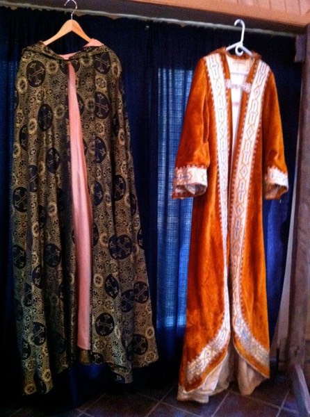 R_Robe belonging to Shakhmah Windrum L_Worthy Matron Robe, Order of the Eastern Star, 1930s - 40s